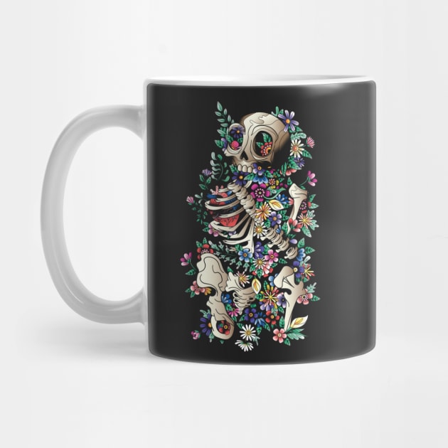 Skeleton and Flowers by HolidayBug